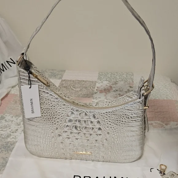 Brahmin Abbott Shoulder Bag In Ivory Dream Melbourne. NWT - Picture 3 of 16